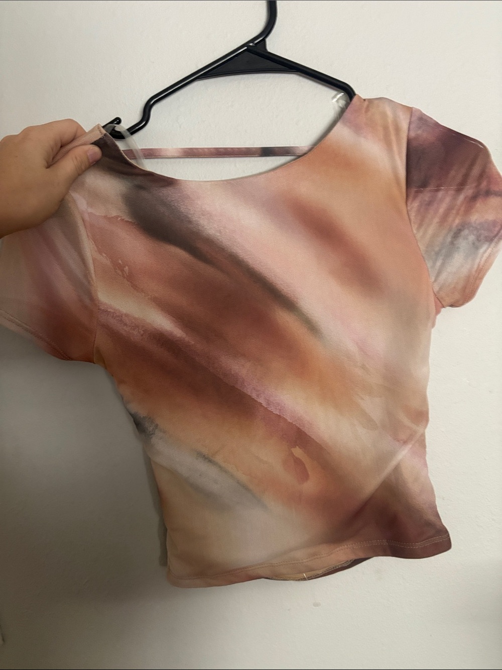 Windsor Peach Multi Watercolor Crop Top